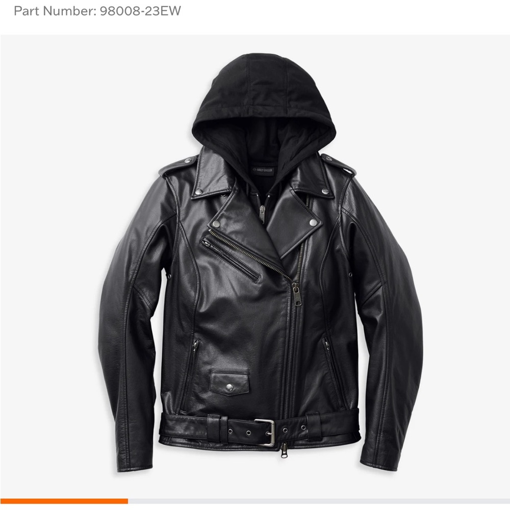 Harley-Davidson Black Leather 3 in 1 Jacket